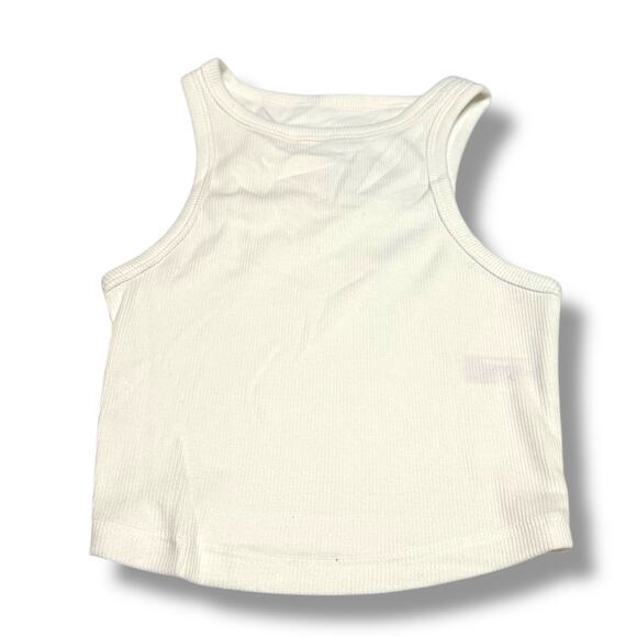 Wild Fable White Sleeveless Fitted Crop Tank Sz XXS New Ribbed Knit Tank - Picture 1 of 5